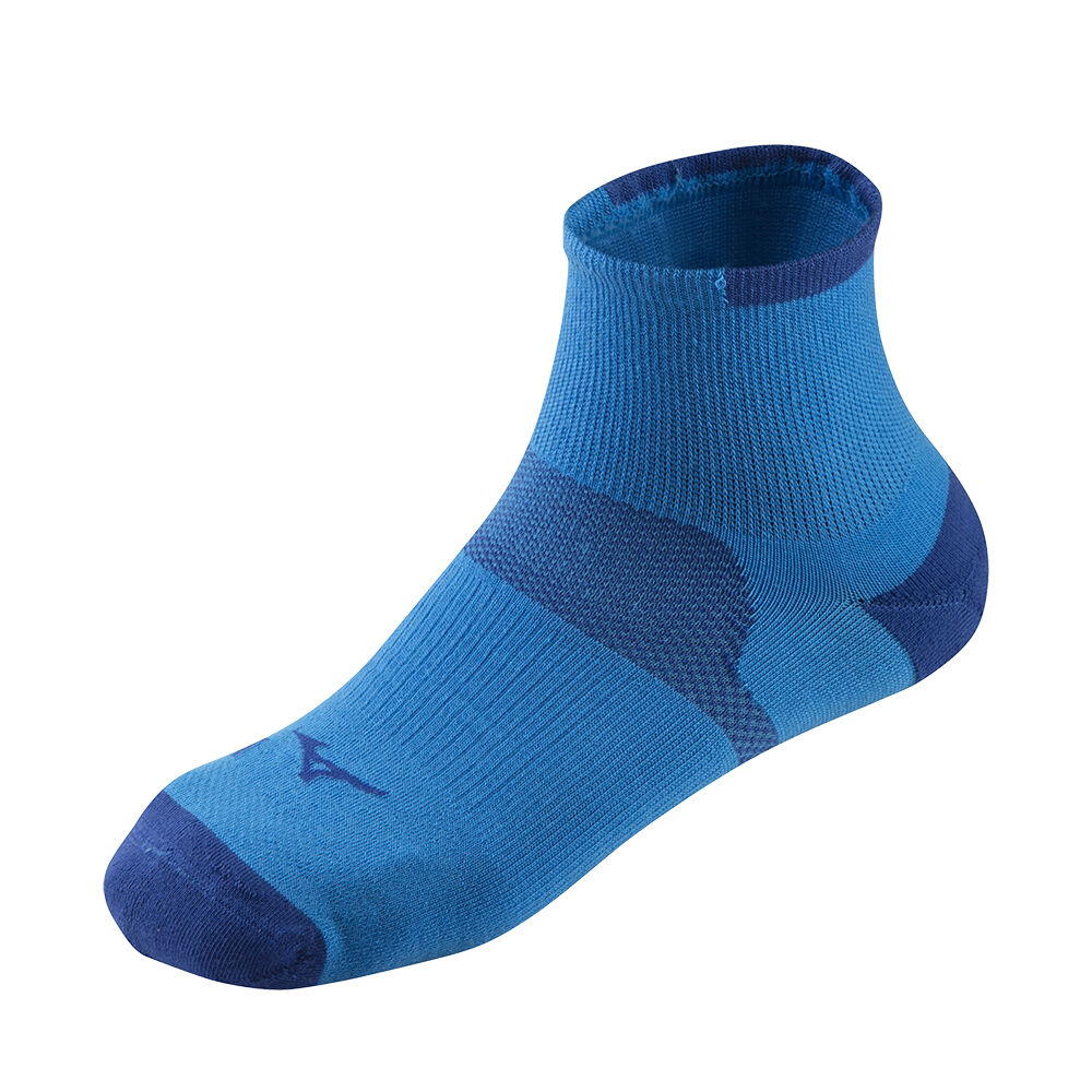 Mens Mizuno Drylite Race Mid Running Socks Blue Philippines (IWCPFX501)